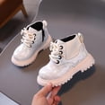 thumbnail image 1 of Bnwani Girls Winter Boots Short PU Leather Shiny British Booties 1-6 Years, 1 of 5