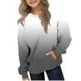 thumbnail image 1 of Bnwani Toddler Crew Neck Sweatshirts Boys Fashion Long Sleeve Casual Sportswear Gradient Pocket Gray Size 3-4t, 1 of 6