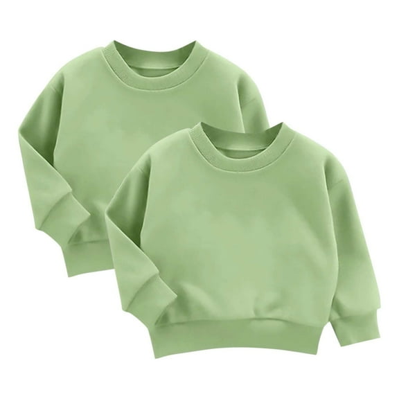 Bnwani Hoodie Sweatshirt Boys Crew Neck Long Sleeve Cotton Solid Green Size 3-4t