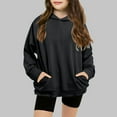thumbnail image 1 of Bnwani Hoodies Girls Long Sleeve Crop Fleece Sweatshirt Plain Pullover, 1 of 9