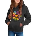 thumbnail image 1 of Bnwani Hoodies Girls Long Sleeve Sports Sweatshirt Gradient Pullover, 1 of 6