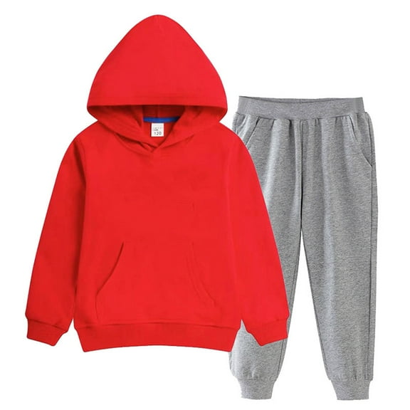 Bnwani Hoodies and Sweatpants for Kids Cotton Long Sleeve Solid Shirt Sweatshirts with Pockets