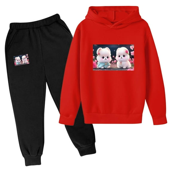 Bnwani Hoodies and Sweatpants for Kids Long Sleeve Print Sweatshirts