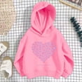 thumbnail image 1 of Bnwani Hoodies for Big Girls Cotton Long Sleeve Fall Loose Sweatshirt Valentine'S Day Hearts Printed Pullover Size 7-8, 1 of 3