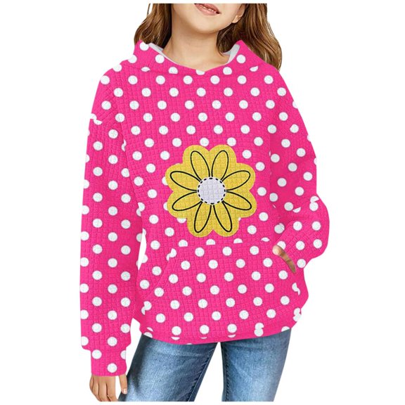 Bnwani Hoodies for Big Girls Long Sleeve Sweatshirt Printed Tops Pullover