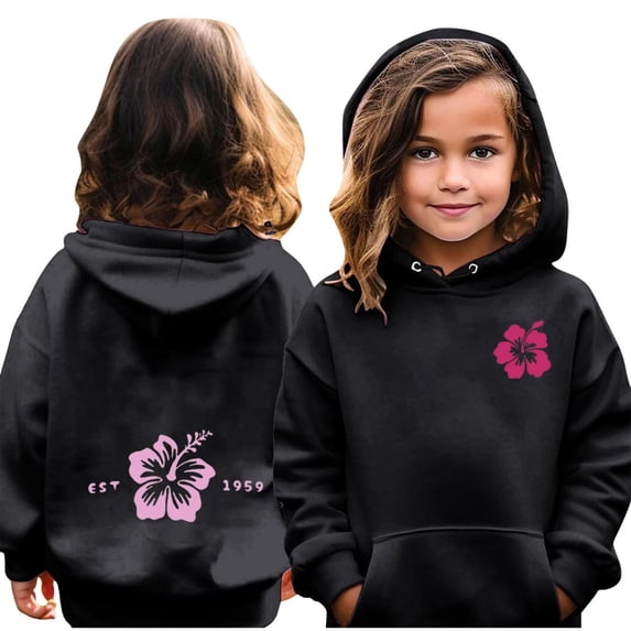 Bnwani Hoodies for Girls Crew Neck Long Sleeve Pockets Short Sweatshirt Letter Graphic Printed Tops Pullover
