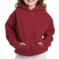 thumbnail image 1 of Bnwani Hoodies for Girls Long Sleeve Oversized Fleece Sweatshirt Cute Plain Tops Pullover, 1 of 8