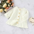 thumbnail image 1 of Bnwani Infant Sweaters Girls Knitted Long Sleeve Warm Cardigan Solid Sweater White, 1 of 4