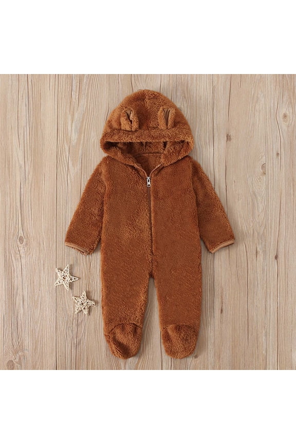 Jumpsuit For Toddler Newborn Baby Boys Long-sleeve Solid Color Romper Jumpsuit Clothes Outfits 0-3 M