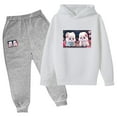 thumbnail image 1 of Bnwani Kids 2 Piece Outfits Girls Boys Hoodies Long Sleeve Print Sweatshirts and Elastic Waist Pants, 1 of 2
