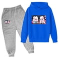 thumbnail image 1 of Bnwani Kids 2 Piece Outfits Girls Boys Hoodies Long Sleeve Print Sweatshirts and Elastic Waist Pants, 1 of 2