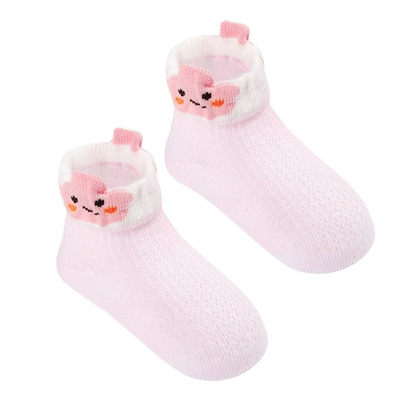 Bnwani Kids Cotton Cotton Socks Walking Floor Printed Socks Pink