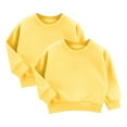 thumbnail image 1 of Bnwani Boys Sweatshirts Boys Crew Neck Long Sleeve Cotton Solid Yellow Size 3-4t, 1 of 2