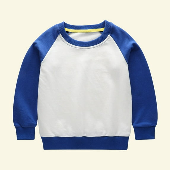 Bnwani Kids Hoodie Sweatshirt Fashion Cotton Casual Sportswear Solid Blue Size 8-9 Years