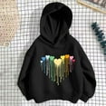 thumbnail image 1 of Bnwani Kids Hoodies Girls Cotton Long Sleeve Fall Loose Sweatshirt Hearts Printed Pullover, 1 of 3