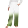 thumbnail image 1 of Bnwani Kids Kid Sport Pants Lantern Outside Long Straight Thin Printed Pockets Striped Pants Green 4 Years, 1 of 3