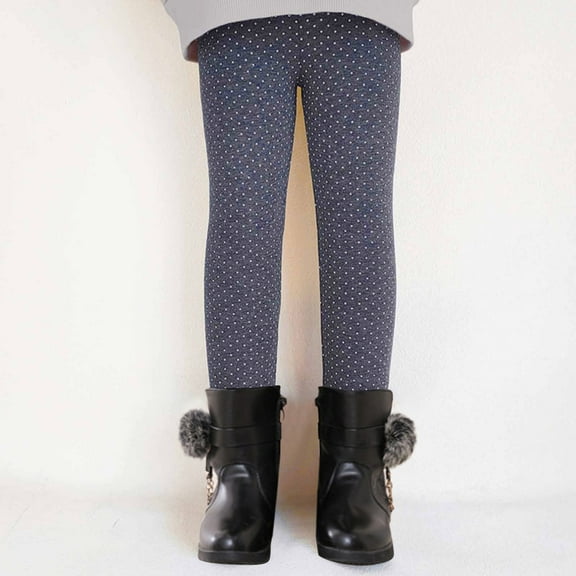 Bnwani Kids Leggings Winter Tight Thin Fleece Warm Striped Brushed Underwear Gray