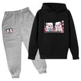 thumbnail image 1 of Bnwani Kids Outfit Sets Hoodies Long Sleeve Print Sweatshirts and Elastic Waist Pants, 1 of 2