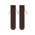 thumbnail image 1 of Bnwani Kids Socks Girls Spring Cotton Crew Solid Color Socks Brown, 1 of 2