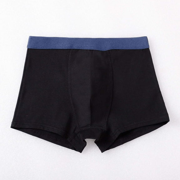 Bnwani Kids Underwear Boys Solid Cotton Boxer Briefs Mid Waist Solid Panties