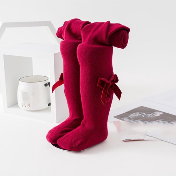 Bnwani Leggings for Toddlers Winter Tight Thin Outwear Printed Brushed Pink