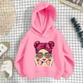 thumbnail image 1 of Bnwani Little Girls Hoodies Long Sleeve Fall Loose Thin Sweatshirt Printed Pullover, 1 of 6