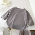 thumbnail image 1 of Bnwani Long Sleeve Toddler Shirt Cotton Cotton Crew Neck Solid Tops 24 Months, 1 of 3