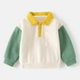 thumbnail image 1 of Bnwani Long Sleeve Toddler Shirt Cotton Lapel Loose Fashion Solid Pocket Tops 7-8 Years, 1 of 3