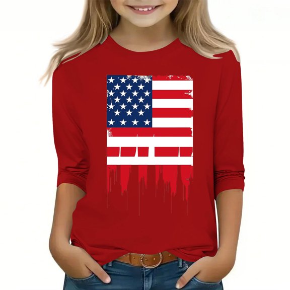 Bnwani Long Sleeve Toddler Shirt Crew Neck Fashion Printed Tops 9 Years