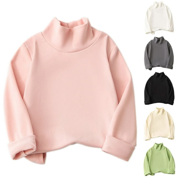 Bnwani Long Sleeve Toddler Shirt Crew Neck Solid Tops 0-6 Months