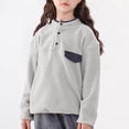 thumbnail image 1 of Bnwani Long Sleeve Toddler Shirt Crew Neck Warm Casual Solid Tops, 1 of 6