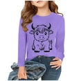 thumbnail image 1 of Bnwani Long Sleeve Toddler Shirt Fall Crew Neck Casual Fashion Printed Tops 7-8 Years, 1 of 4