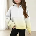thumbnail image 1 of Bnwani Long Sleeve Toddler Shirt Hoodless Fleece Gradient Tops 7-8 Years, 1 of 5