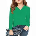 thumbnail image 1 of Bnwani Long Sleeve Toddler Shirt V- Neck Casual Cute Tops 3-4t, 1 of 5