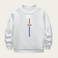 thumbnail image 1 of Bnwani Long Sleeve Toddler Shirt White Crew Neck Fleece Casual Tops 3-4t, 1 of 5