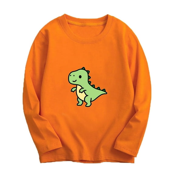 Bnwani Long Sleeve Toddler Shirts Boys Cotton Fall Crew Neck Casual Fashion Printed Tops