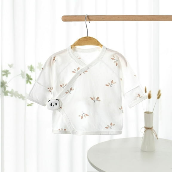 Bnwani Long Sleeve Toddler Shirts Boys Cotton Spring Cotton Crew Neck Cute Printed Tops 0-6 Months