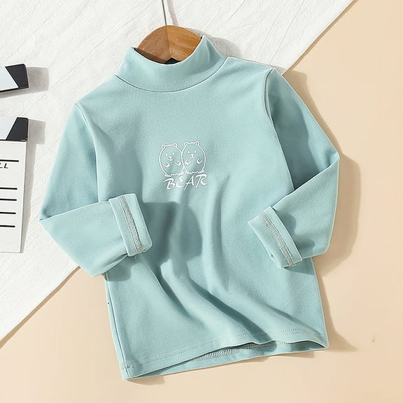 Bnwani Long Sleeve Toddler Shirts Boys Cotton Winter Fall Crew Neck Fleece Warm Letter Tops 7-8 Years