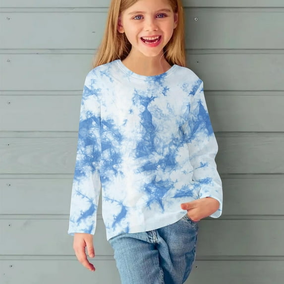 Bnwani Long Sleeve Toddler Shirts Boys Crew Neck Casual Cute Tops