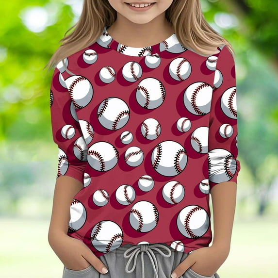 Bnwani Long Sleeve Toddler Shirts Boys Crew Neck Casual Fashion Originality Printed Tops 4-5t