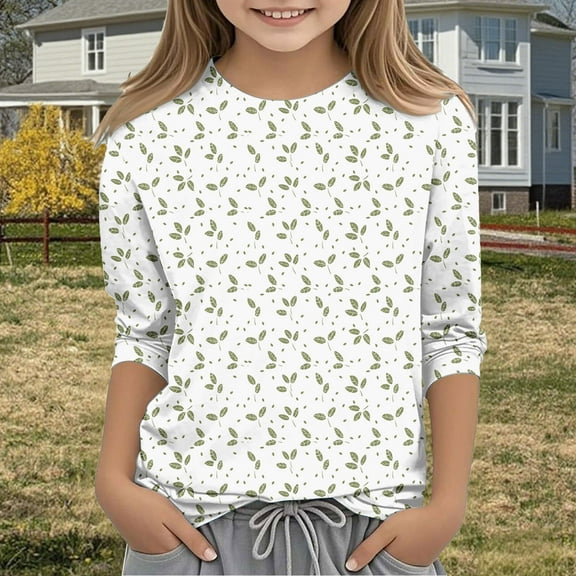 Bnwani Long Sleeve Toddler Shirts Boys Crew Neck Casual Originality Printed Tops 3-4t