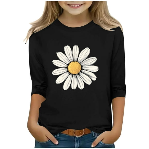 Bnwani Long Sleeve Toddler Shirts Boys Crew Neck Casual Printed Tops 7-8 Years