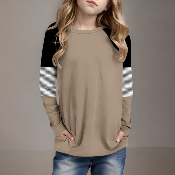 Bnwani Long Sleeve Toddler Shirts Boys Crew Neck Loose Fashion Cute Tops 4-5t