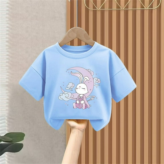 Bnwani Long Sleeve Toddler Shirts Girls Cotton Crew Neck Thin Printed Tops 9 Years