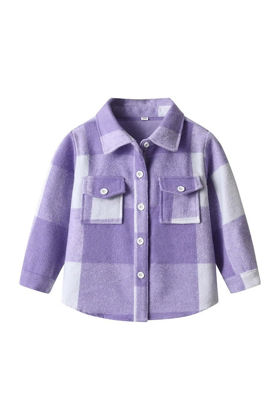 Long Sleeve Toddler Shirts Girls Cotton Fall Spring Cotton Lattice Tops 12-24 Momths