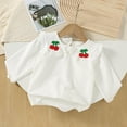 thumbnail image 1 of Bnwani Long Sleeve Toddler Shirts Girls Cotton White Crew Neck Solid Lace Tops 12-24 Momths, 1 of 3