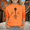 thumbnail image 1 of Bnwani Long Sleeve Toddler Shirts Girls Crew Neck Casual Originality Printed Tops 7-8 Years, 1 of 6