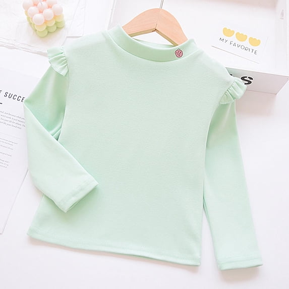 Bnwani Long Sleeve Toddler Shirts Girls Crew Neck Casual Printed Tops 3-4t