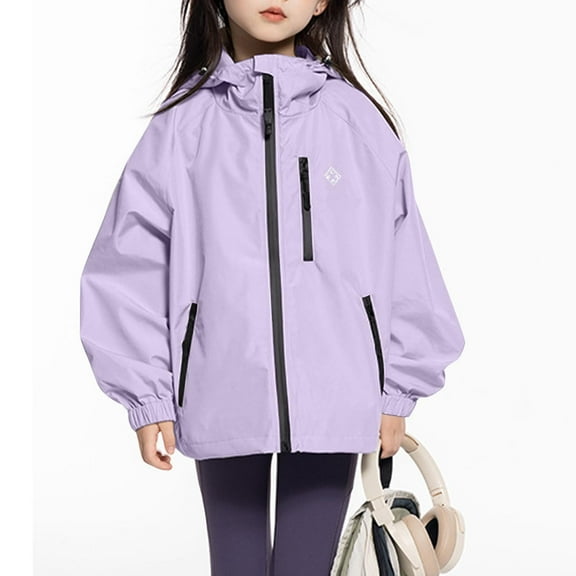 Bnwani Long Sleeve Toddler Shirts Girls Hooded Outdoor Solid Tops 4-5t