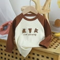 thumbnail image 1 of Bnwani Long Sleeve Toddler Shirts Plain Cotton Crew Neck Warm Printed Tops 4-5t, 1 of 3